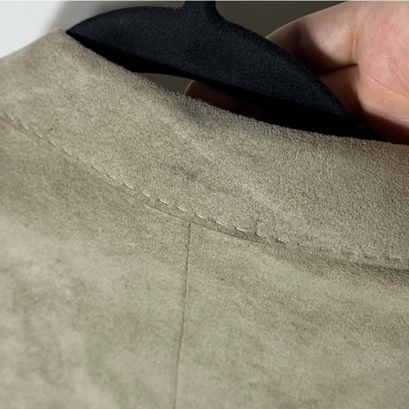 Vintage Hyde Park Tan Faux Suede Blazer 44R - Picture 13 of 14